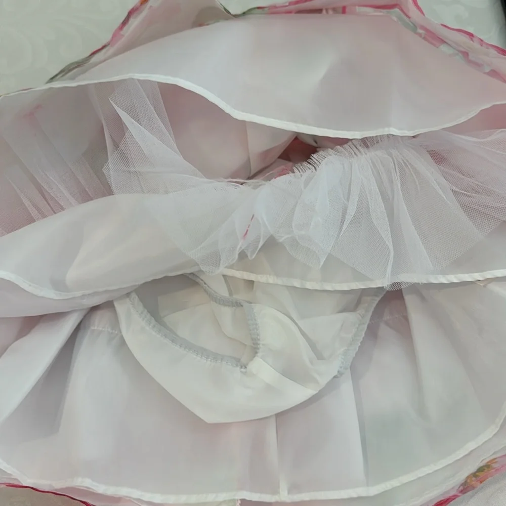 Mia & Mimi Shadow Stripe Floral Sleeveless Dress. Size 12 months. - Picture 9 of 12